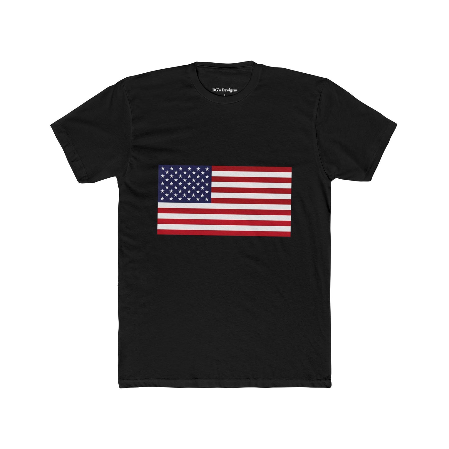 Usa Flag Unisex Cotton Crew Tee