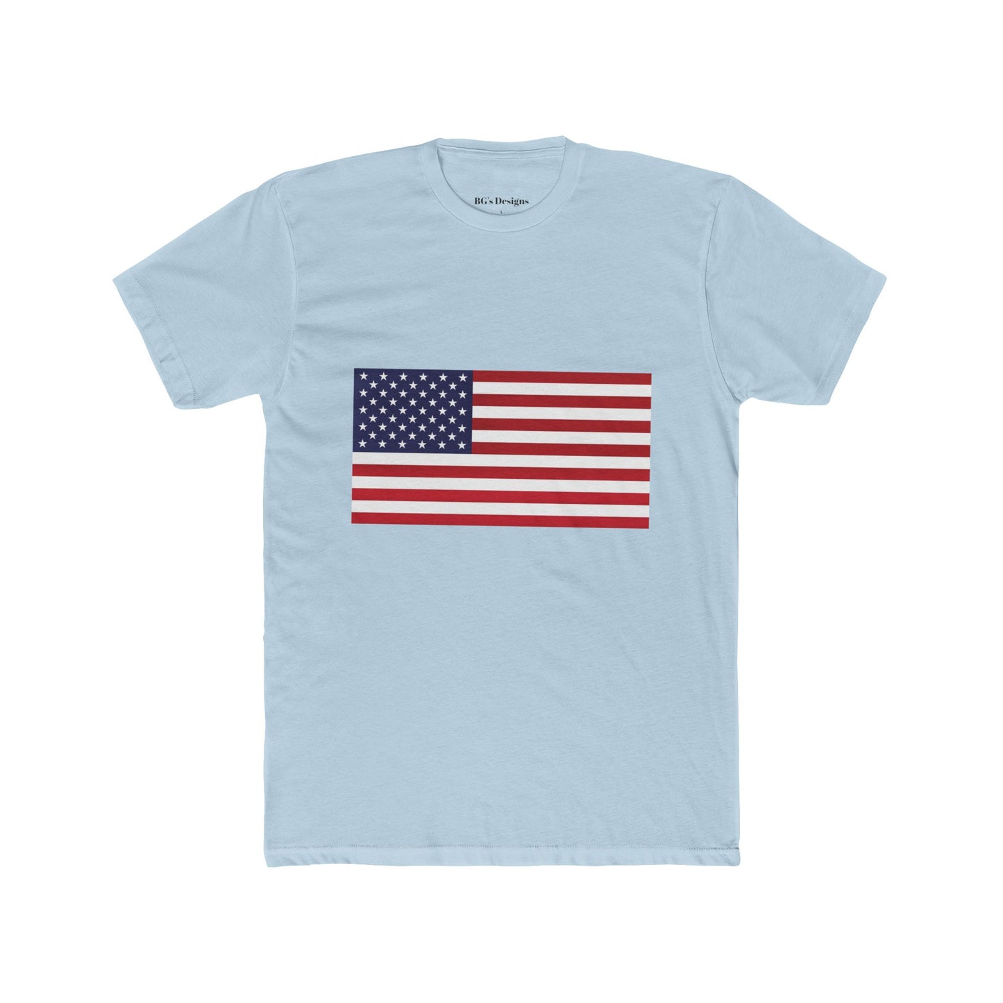 Usa Flag Unisex Cotton Crew Tee