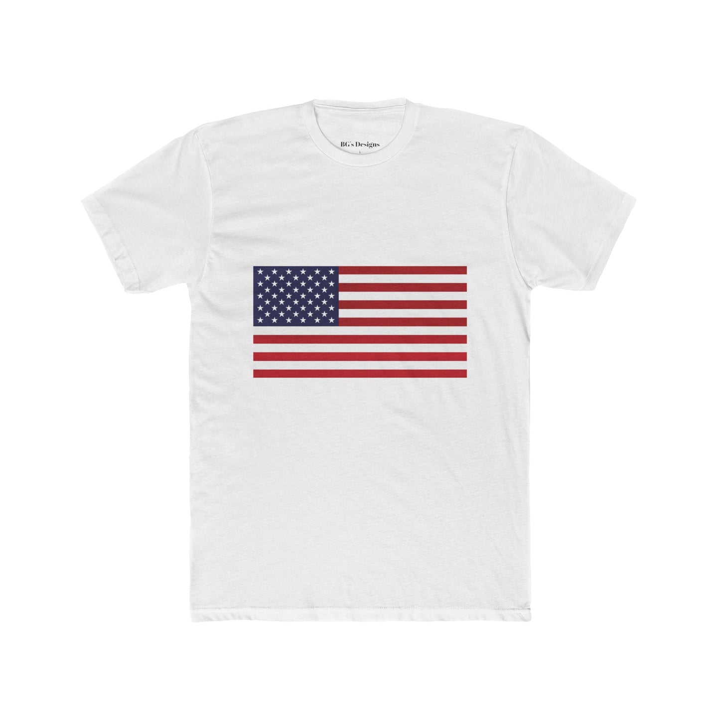 Usa Flag Unisex Cotton Crew Tee